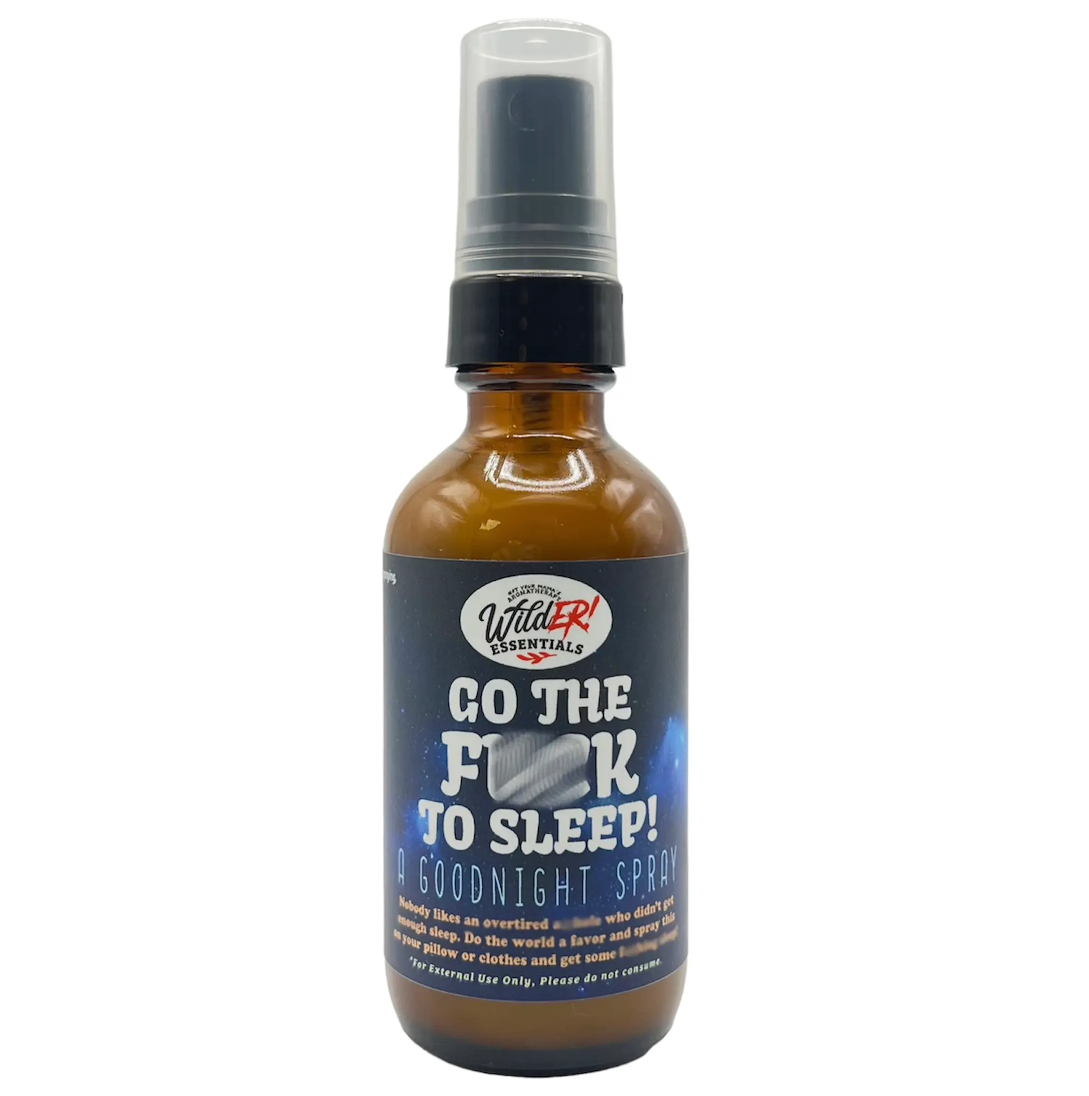 WildER Essentials - Go The f to Sleep! - Essential Oil spray made in The USA with organic witch hazel and pure essential oils, Air Freshener, Pillow spray