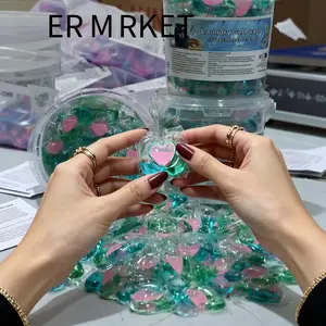 3-In-1 Laundry Pods, Total 40 Count Laundry Detergent Pods, High Efficiency Concentrated Laundrys Gels Capsules, Fabric Softener Beads & Long-Lasting Fragrance(50pcs), Long-Lasting Fabric Softener, Stain Removal, Color Protection, Laundry Clean Pods