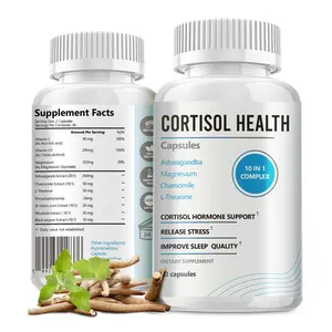 Cortisol Supplement, 10-in-1 Cortisol Reducer Detox Manager for Women & Men - Magnesium, Ashwagandha, Rhodiola, Chamomile, L-Theanine, Vitamin C & D3 Healthcare Dietary Fitness. Como bajar el cortisol para mujer