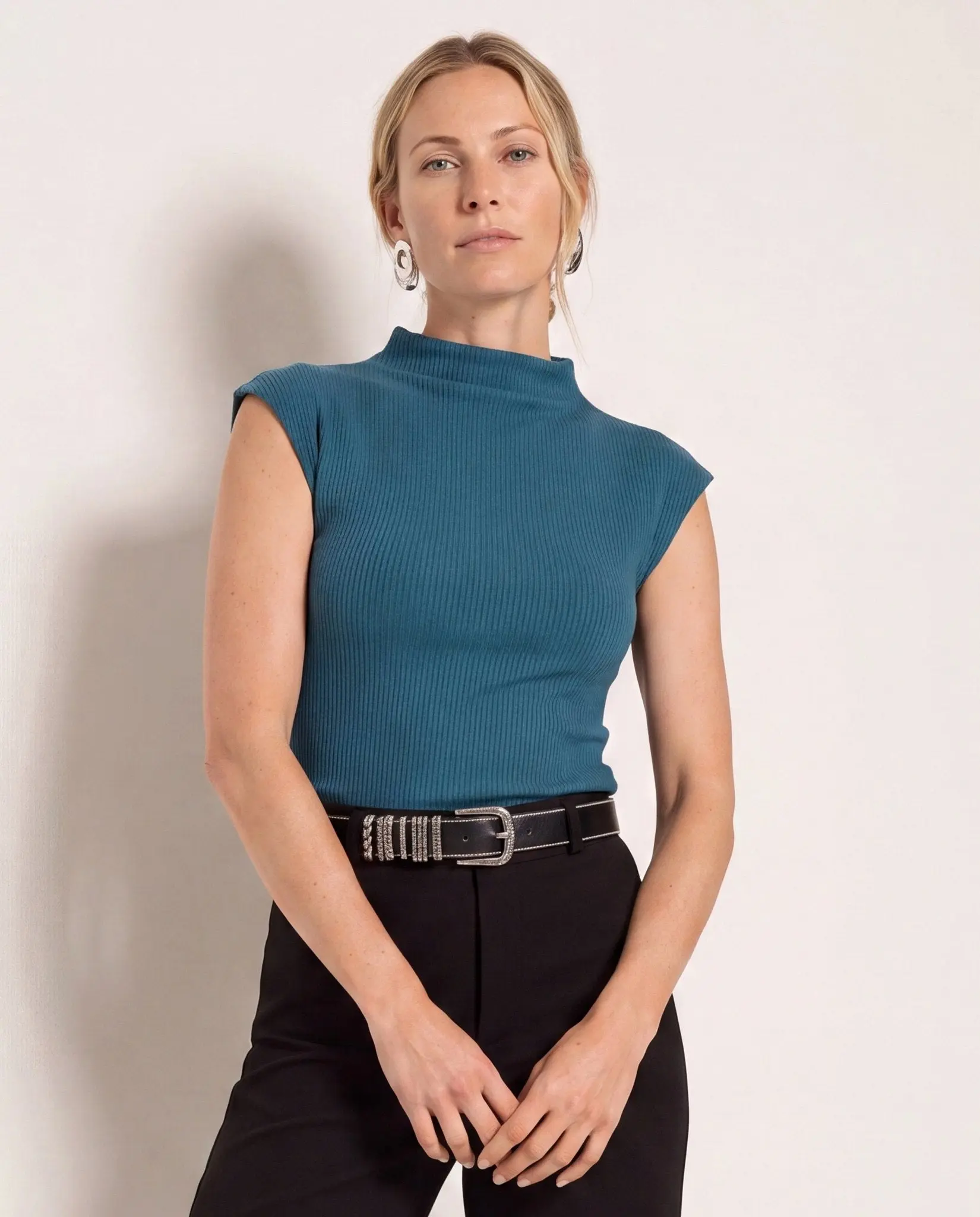 Eliana Mock Neck Tee