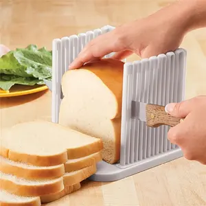 Toast Slicer, Plastic Bread Slicer, Foldable Kitchen Baking Tool for Slicing Bread, Kitchen Cutting Utensils