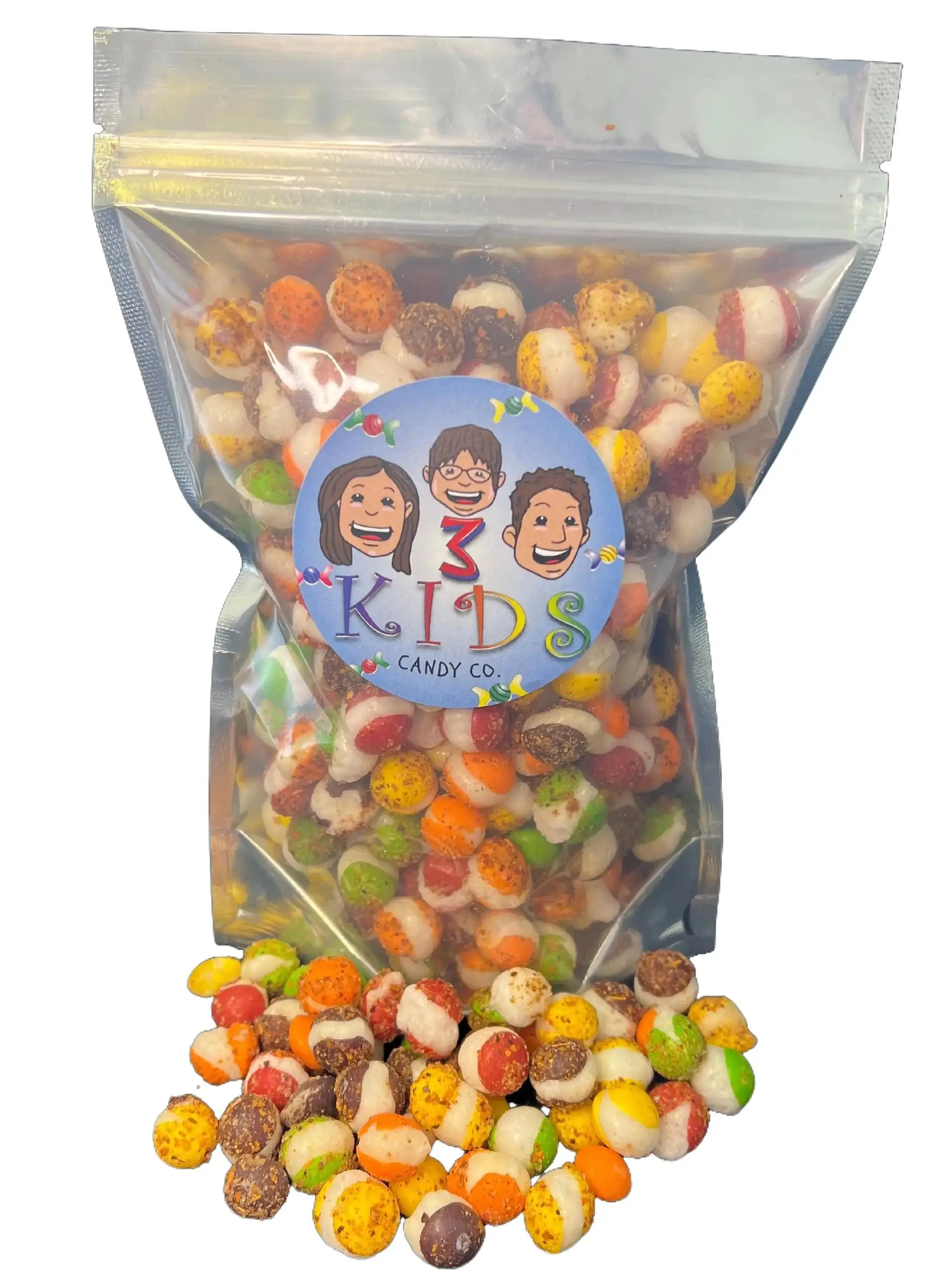 Freeze Dried Candy - Tajin Rainbow Crunchies by 3 Kids Candy Freeze Dried Candy - Tajin Rainbow Crunchies by 3 Kids Candy