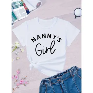 a "NANNY's Girl" T-Shirt Kids Letter Print Tshirt for 1-8 Years