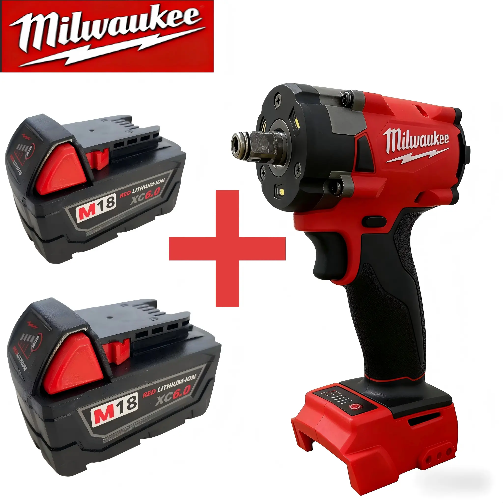 Milwaukee M18 FUEL 3/8" Compact Friction Ring Impact Wrench Kit - Brushless Cordless, Lightweight, High Torque, 1 Charger, 1 Battery, Sockets, for Professionals, Garage Power Tool Use half inch,home,project