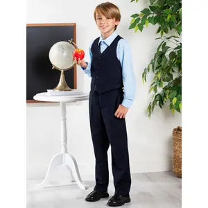 Boys Classic Uniform Navy Vest by Kids Couture