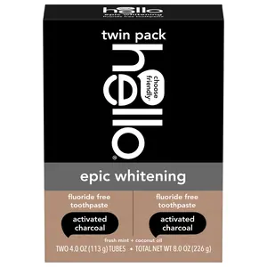 hello epic whitening charcoal toothpaste twin pack