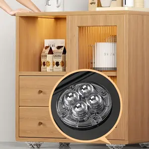 Ball Slide Wheel, 4 Counts Self Adhesive Heavy Duty 360° Rotatable Ball Slide Wheel, Sturdy Storage Holders for Home Wardrobe Furniture Kitchen Tool Swivel Wheels