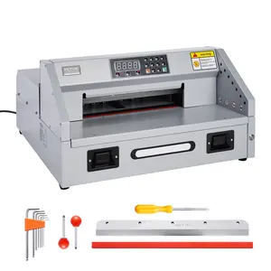VEVOR Electric Paper Cutter, 300W Heavy Duty Paper Cutter Machine 11.8 in / 330 mm Cutting Width, 1.5 in / 38 mm Cutting Thickness, Electric Guillotine Trimmer with Casters & Infrared Function