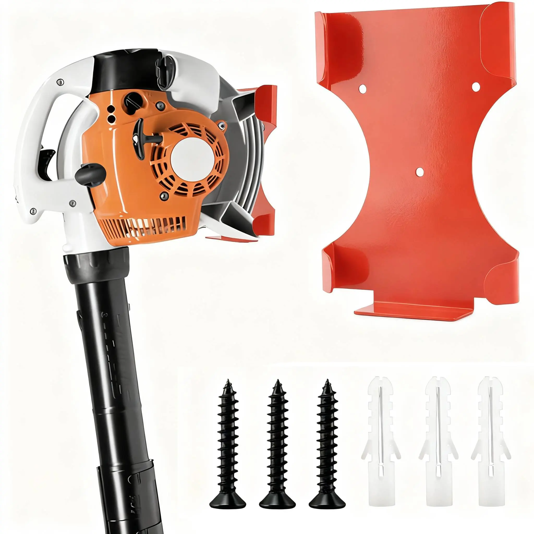 Air Blower Holder, Handheld Stand for Stihl Bg Series, Heavy Duty Wall Mount Rack, Yard Tool Rack, Garage Tool Shed Patio Use, Metal Construction