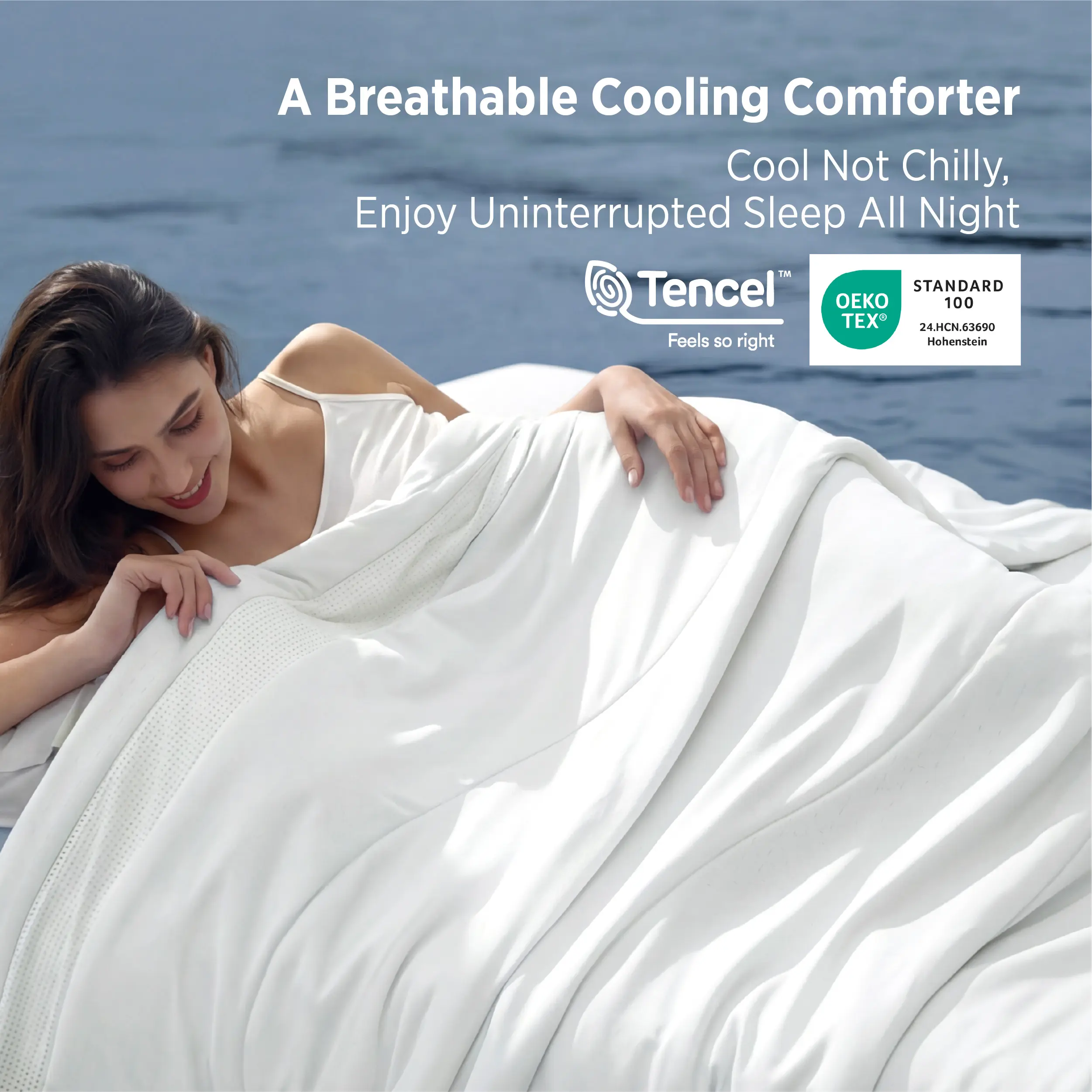 Bedsure Queen Cooling Comforter - Breathable Duvet Insert, Cooling Insert for Hot Sleepers, Q-Max>0.45, 4X Breathable CoolOxy Lightweight Bedding for Night Sweats