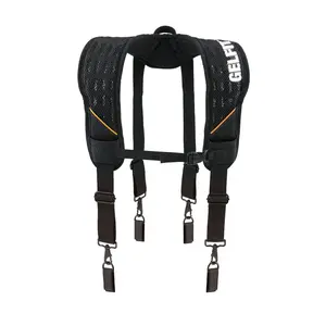 1pc TOUGHBUILT GelFit Suspenders for Tool Belt, TB-CT-51G, Polyester Construction, Comfortable, Durable, with Even Weight Distribution, Construction Gear