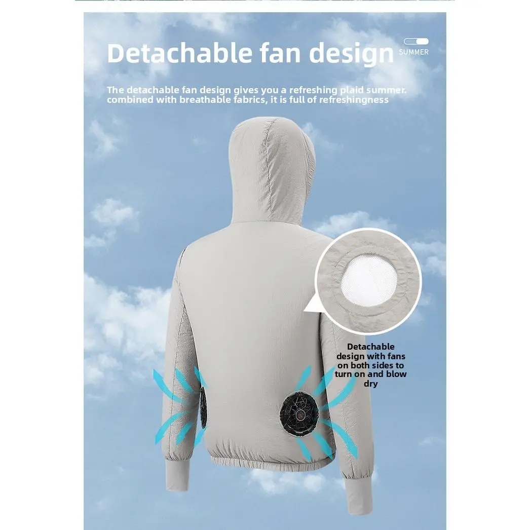 Air conditioner suit couple super wind fan cooling suit summer outdoor fishing