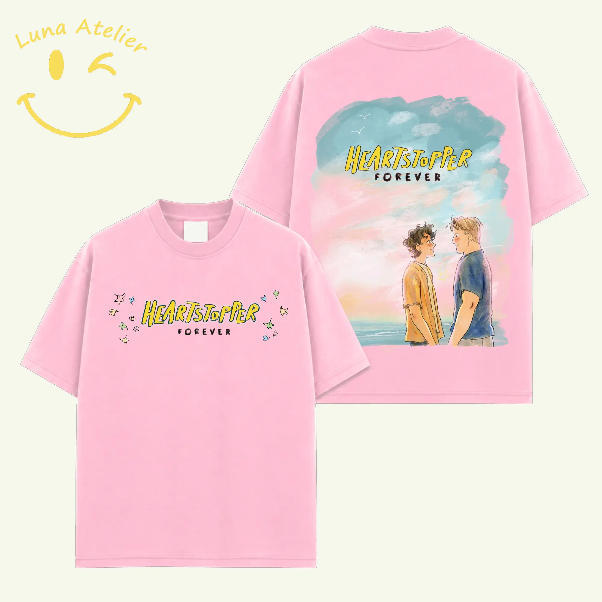 Heartstopper Shirt Heartstopper Forever Shirt TV Series Graphic High-Quality Unisex Cotton Shirt - Nick Charlie Fan Shirt LGBTQ Pride Tee Queer Romance Tee Gift For Movie Fan Cute LGBTQ Bookish Graphic Tee Gift