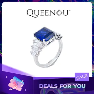 【412】Fashionable Synthetic Blue Gemstone   Ring