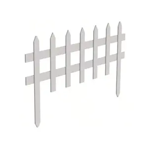 18 in. H 36 in. W White Wood Picket Garden Fence