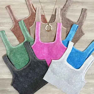 Lisa Acid Washed Ribbed Bralette Lisa Acid Washed Ribbed Bralette