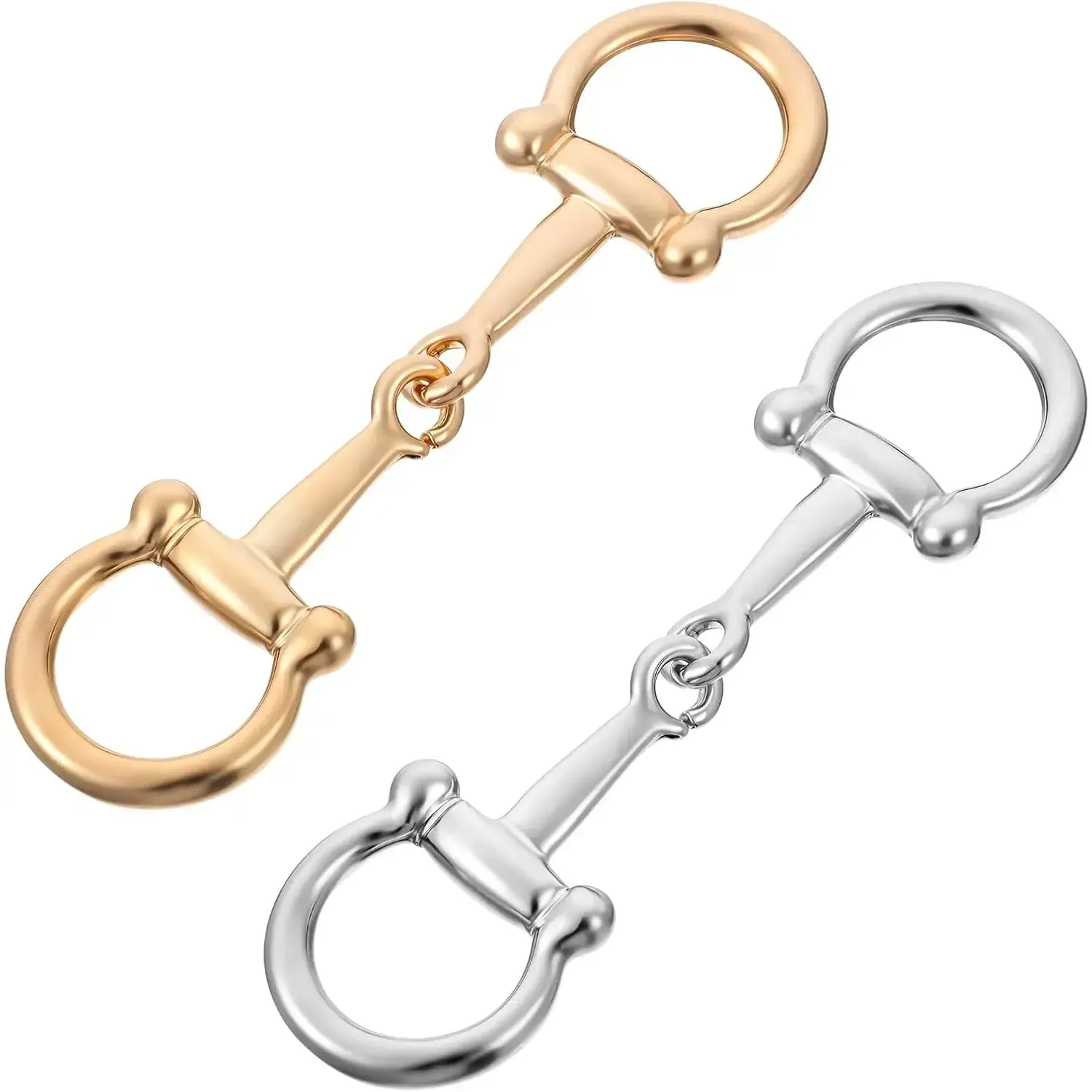 2 Pcs Scarf Ring Clip Metal Horsebit Silk Scarf Buckle, Horsebit Clasp Silk Scarf Clips Silk Scarf Accessories for Women