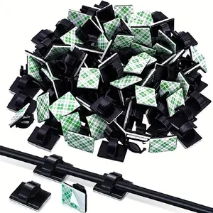 30pcs Self-Adhesive Cable Clips - Keep Your Cords Organized & Out of Sight! - Adhesive Back - For Home & Office Use - Perfect Gift for Tech Lovers - Desk Cable Organizer - Desk Organizers