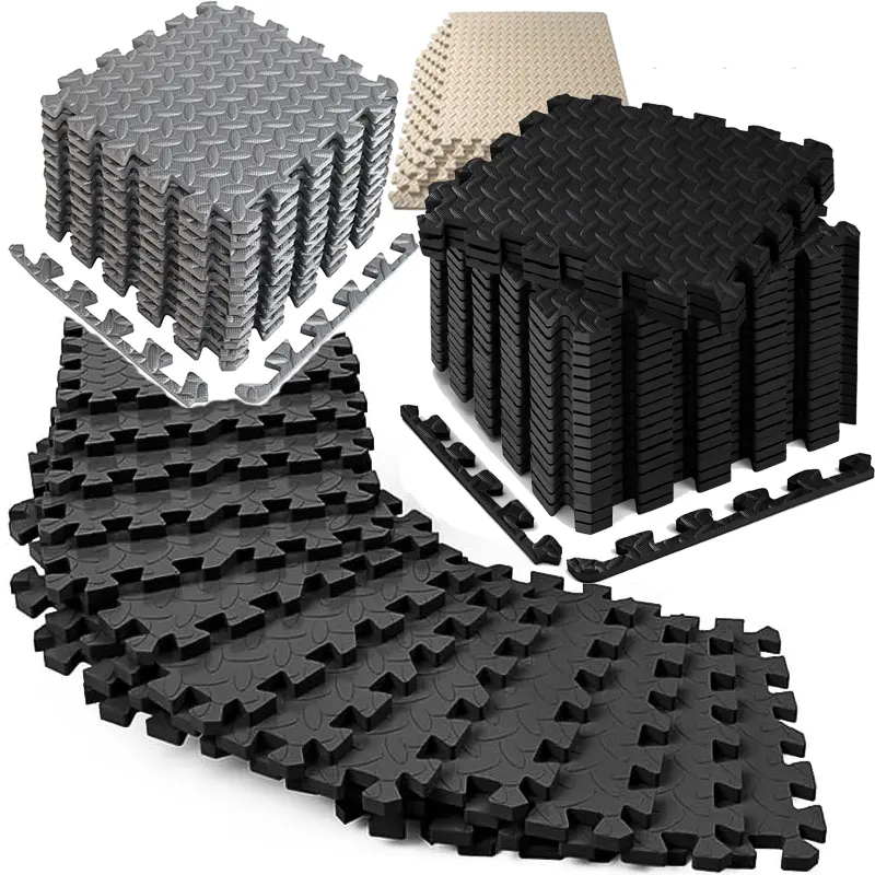 12~20Packs Exercise Puzzle Mat , Gym Flooring Mat Cover EVA Interlocking Foam Floor Tiles Protector for Home Gym, Non-Slip Waterproof Workout Equipment, Kids Play Areas, Anti Slip Yoga, Eva Flooring Yoga