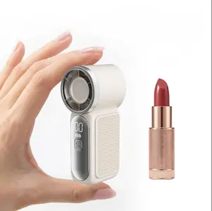 【Free Shipping 】Portable Handheld Fan 199 Speeds Turbo Ice Cooling Fan LED Digital Display 10 Hours Long Lasting Rechargeable Personal Fan for Eyelash Makeup Travel Concert Outdoor Summer Cool Gift for Women Men