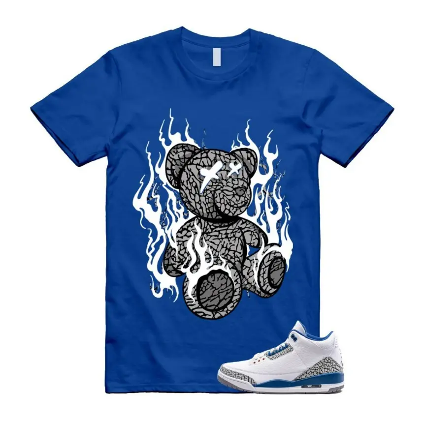 Tee Matching True Blue White Grey Sneaker, 3 True Blue Outfit Shirt, 100% Cotton, Classic Fit Casual Short Sleeve Tee, Gift for Sneaker Lovers