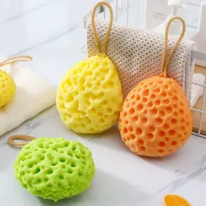 2-pack high-foam honeycomb bath balls - soft, skin-friendly, non-shedding, multi-functional exfoliating bath sponge, Body care tool, easy to rinse, household bath aid, suitable for the whole family
