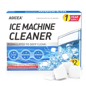 AGICEA Ice Machine Cleaner 12 Pieces - Compatible with All Ice Maker Cleaners, Coffee Cleaners & Household Cleaning Products