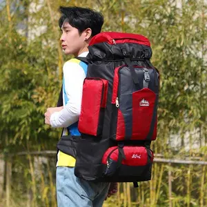 80L Lightweight Waterproof Outdoor Backpack | Multilayer Reinforcement + Upgraded Fabric | Hiking/Mountaineering Camping | Breathable Backpack, Large Storage