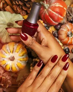 Morgan Taylor A Touch Of Sass - Dark Red Creme, Professional Lacquer, Vibrant, Chip-Resistant, Fast-Drying, Long-Lasting, High-Shine, Perfect for Manicures & Pedicure, 15mL.