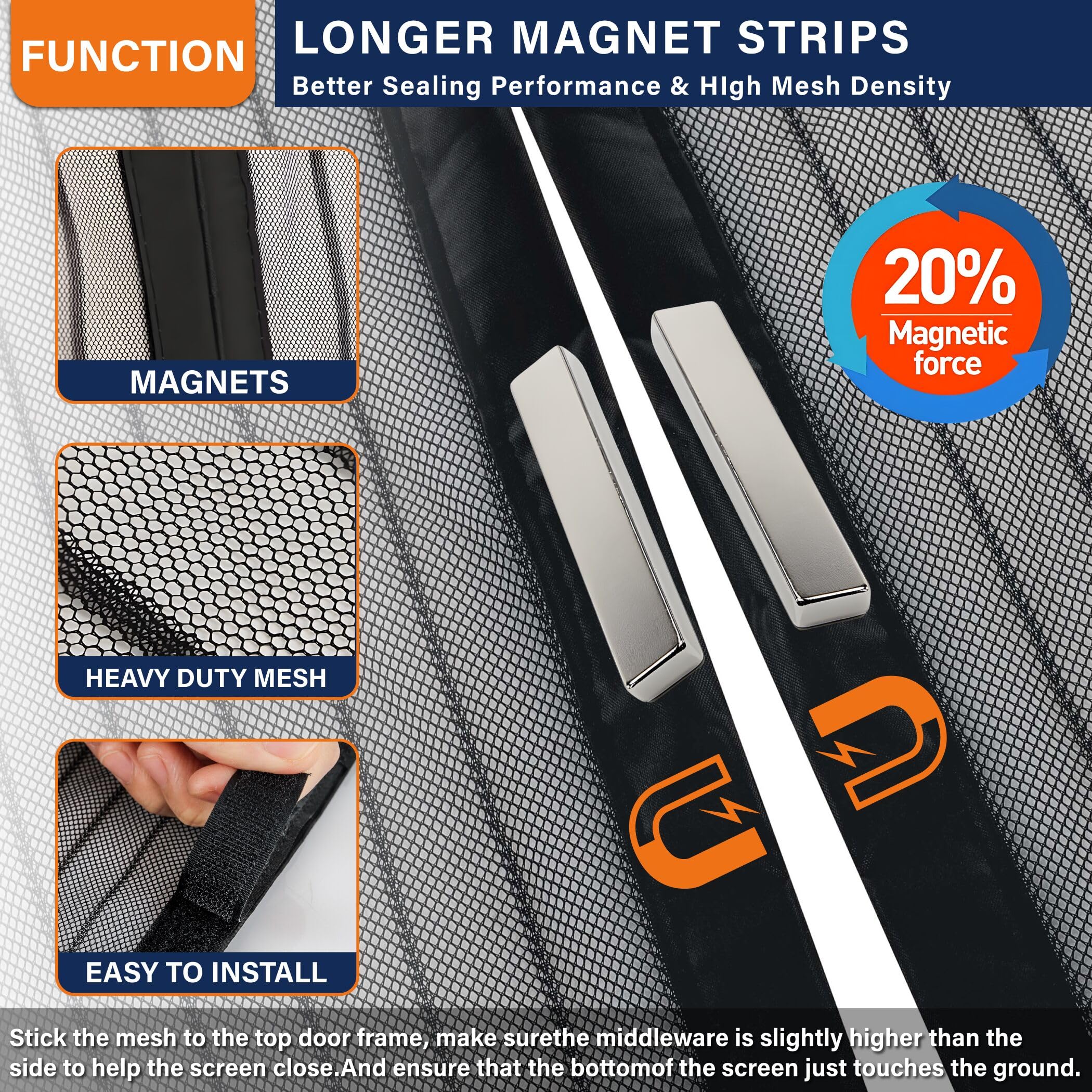 2026 New Magnetic Screen Door,Self Sealing Magnets, Easy Install Screen Doors with Magnets,Pet & Kid Friendly Fall Freshness springtok,Black 2026 New Magnetic Screen Door,Self Sealing Magnets, Easy Install Screen Doors with Magnets,Pet & Kid Friendly Fall Freshness springtok,Black