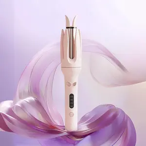 Women's 28mm Negative Ion Automatic Hair Curler - 4 Adjustable Heat Settings Rotating Curling Wand, Fast Heat-Up, 1-Hour Auto Shut-Off, Portable Home & Travel Hair Styling Tool