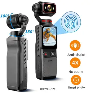4K Vlogging Camera, Portable Body Camera with 1.69" HD Touch Screen, Wide Angle, EIS Stabilization, WiFi Hotspot Connection, 4x Zoom, Pocket Camera with Built in Microphone for Audio & Video Recording, Sports DV, Video Blog Camera