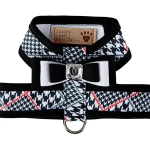 Glen Houndstooth Tinkie Harness with Really Big Bow and Trim