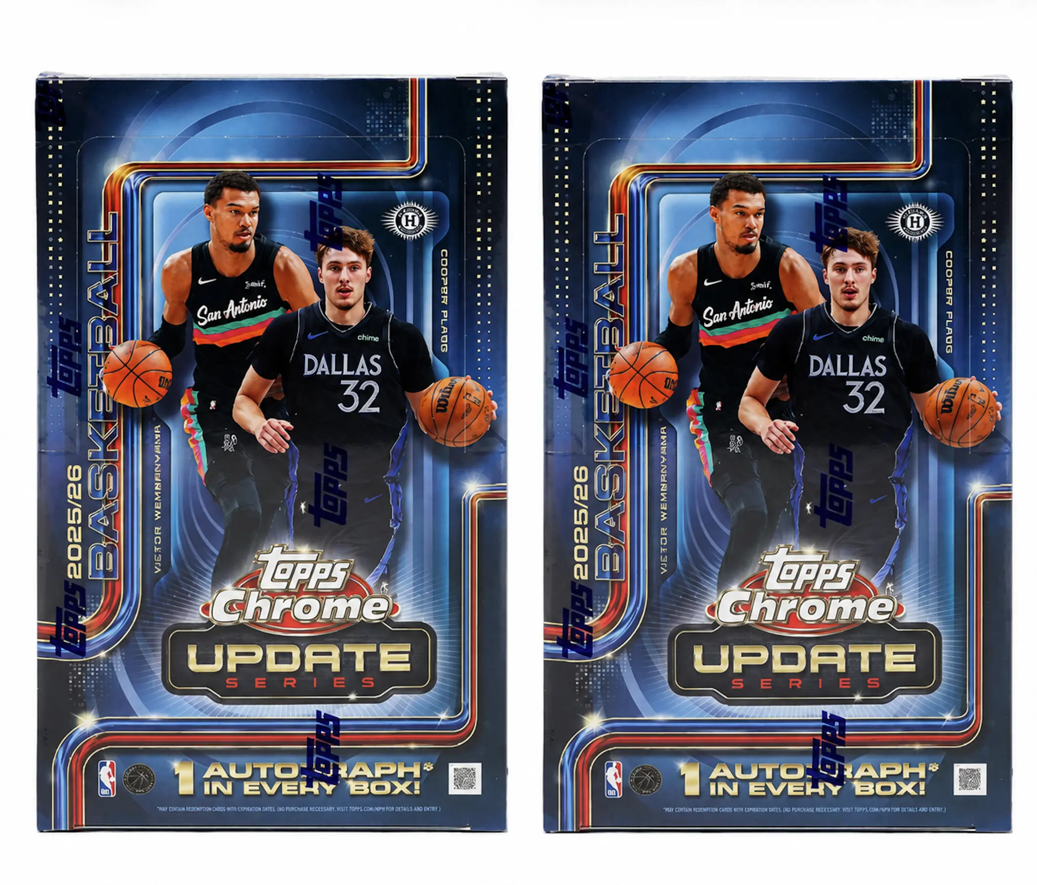 #940- (2) - TOPPS CHROME UPDATE SERIES BASKETBALL HOBBY BOX