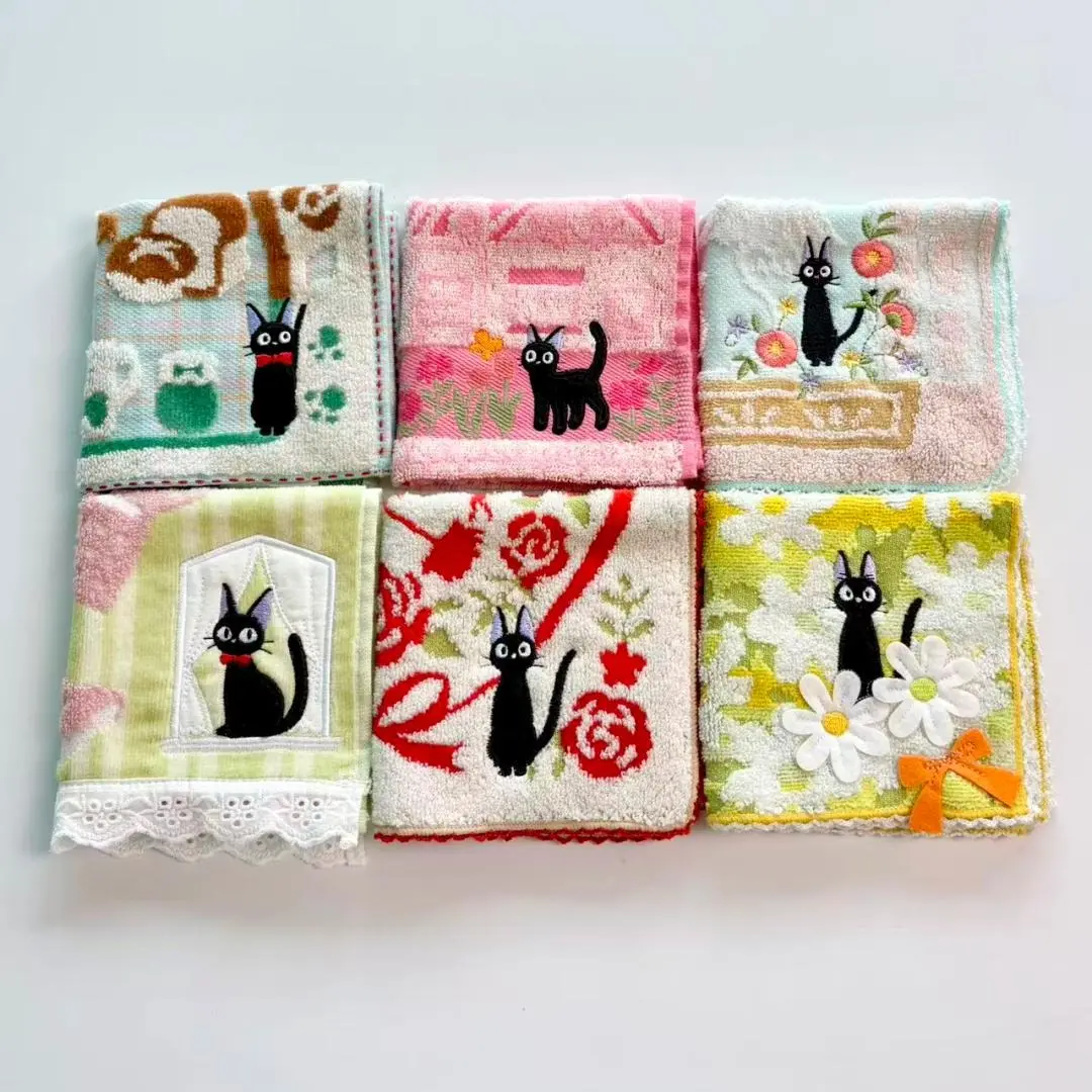 10in Cotton Luxury Cat Towels for Kitchen Bathroom Home Decor Girl Room Accessories Gift for Her