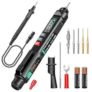 Pen Type Digital Multimeter AC/DC Voltage Tester 6000 Counts Intelligent Professional Current Meter Non-Contact Voltmeter Sensor Pen Test with Resistance Continuity Capacitance Diode Live Wire