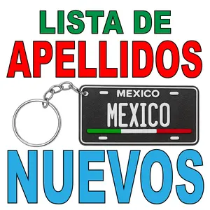 APELLIDOS NUEVOS Y PEDIDOS RECIEN AGREGADOS Llavero de Plastico de Mexico Personalizado Estilo Mini Placa o Matricula en 3D | Custom Last Names Keychain Mexican Mini License Plate Design | Llaveros Personalizados de Plastico PLA Plastic Keychains