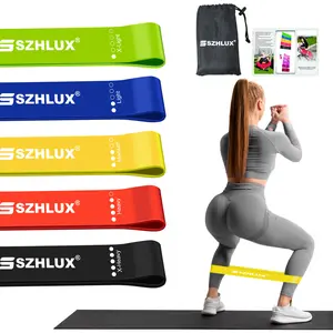 Resistance Bands for Working Out, Elastic Exercice Loop Bands for Physical Therapy, Yoga Starter Set of Stretch Bands for Booty Legs, Pilates Flexbands