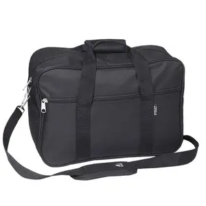 212 MAIN Everest 1004D-BK Men's Carry-on Briefcase - 600 Denier Polyester, Adjustable Strap, Front Pocket, Wide Opening, Zip Closure