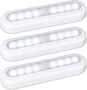3 Pack 7” Motion Sensor Lights Indoor Battery Operated, Stick on LED Light for Closet, Stairs, under Cabinet, Cool White