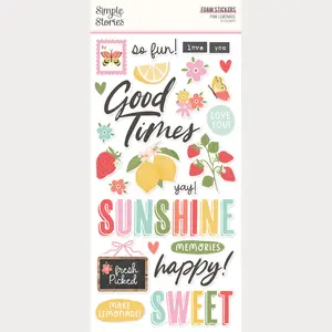 Simple Stories Pink Lemonade Foam Stickers
