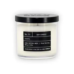 Santal | Luxury Scented Candle | 6 Oz. with Black Lid