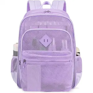 Fashion Transparent Mesh Backpack, Lightweight Sports Gym Bag for Outdoor Travel And Beach Trip, Birthday Gift, Mother's Day Gift