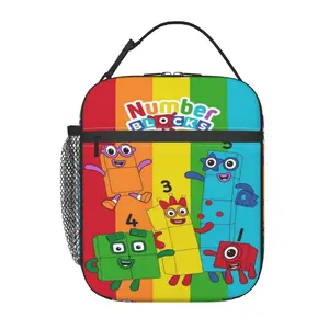Portable number blocks Lunch Bag and number block Insulated Lunch Box, number blocks toys Insulated Tote Bag. Non-food Contact Design, Great for Picnic, Beach, Fishing, Work and Home Use