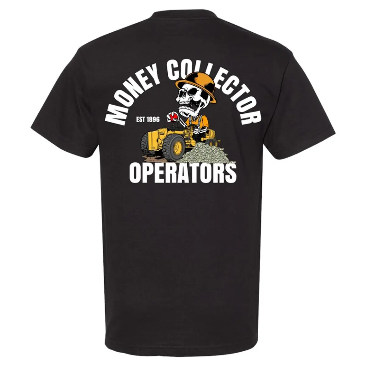 Money Collector Operators T-Shirt, Heavy Equipment Operator Graphic Tee, Excavator Loader Worker Shirt, Blue Collar Humor Tee, Construction Worker Gift, Unisex Workwear TopsMen’s Premium Graphic Tee