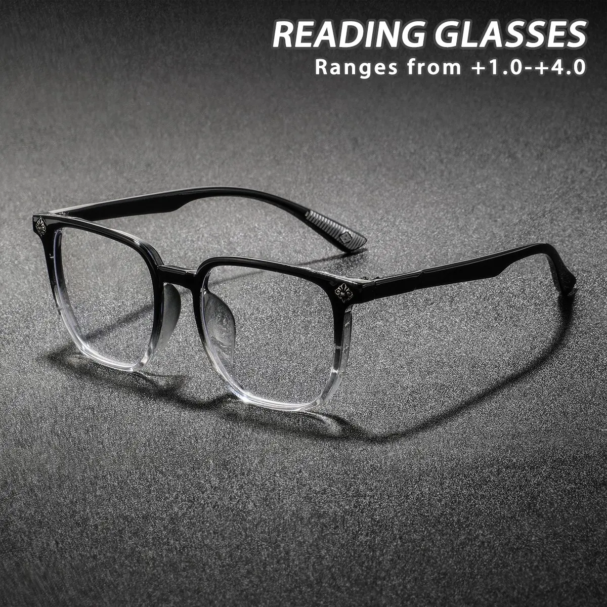 Men's Plastic Square Reading Glasses, Square Frame Eyeglasses, Vintage Trendy European Style, Luxurious High-End Lazy Feel, Fashion Old Flower Eyeglasses, Trending Eyeglasses, Fashion Eyewear, Stylish Eyewear, Trendy Square Frames