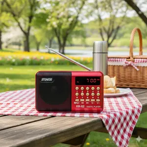 Mini Digital FM Radio & MP3 Player with USB/TF Playback, Hi-Fi Stereo Sound, Rechargeable Portable Music Player for Outdoor, Supports Headphone Use, Handheld Radio