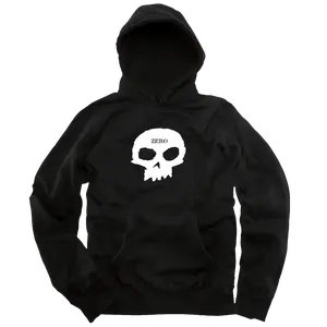 SINGLE SKULL PULLOVER - BLACK/WHITE