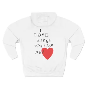 I Love Alpha Epsilon Phi Sorority Sweatshirt | Trendy AEPhi Custom Sorority Hoodie | Greek Life Apparel | Custom Sorority Gift Sweatshirt