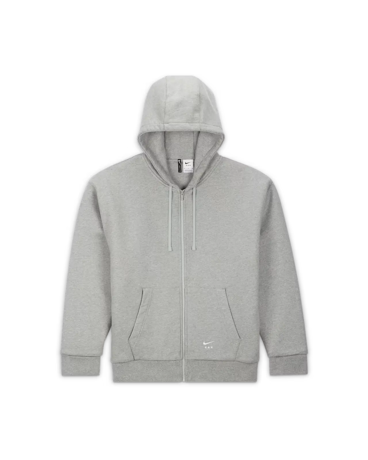 Nike MMW Zip Up Hoodie Heather Grey